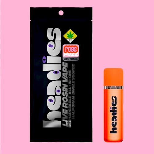 Headies Rose Fuzz Live Rosin Disposable | 0.5g (DOH)