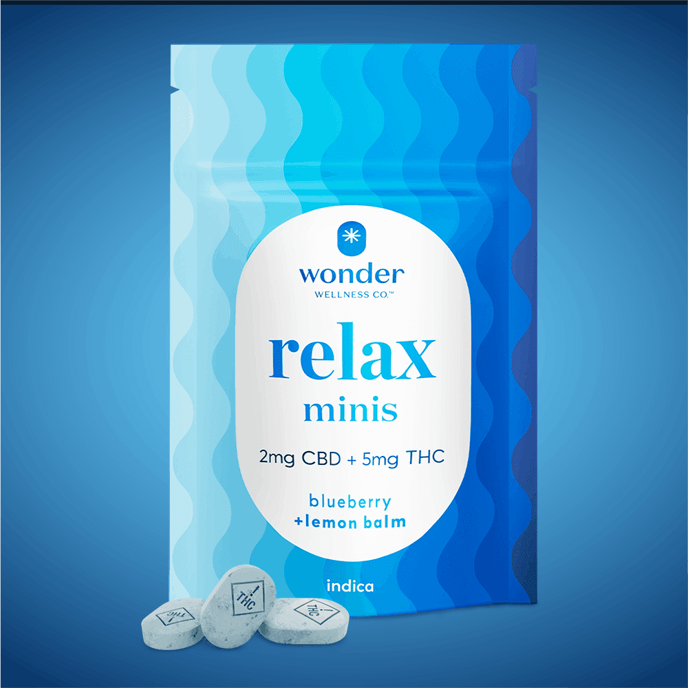 Wonder Wellness Co. Blueberry Relax Mini Troches [5:2 THC:CBD] 40ct/5mg