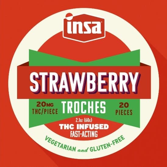 Insa Strawberry RSO Troches 20ct/20mg