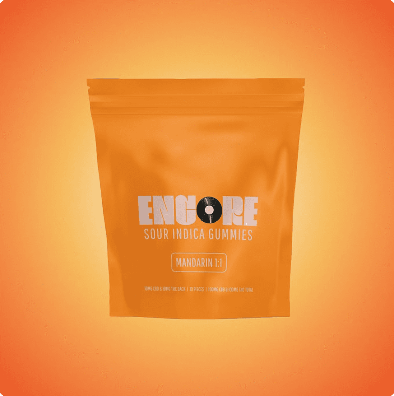 Encore Edibles 1:1 Sour Mandarin [10pk] (100mg CBD/100mg THC)