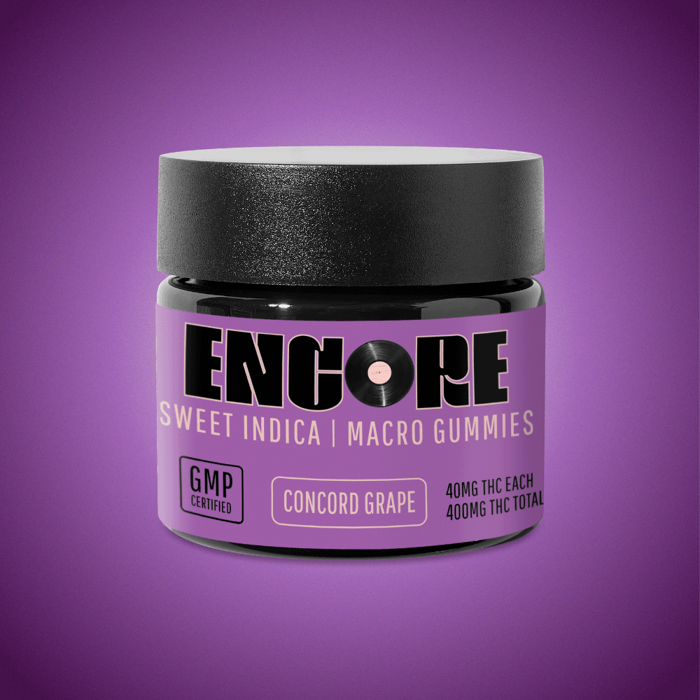Encore Edibles Encore Sweet Concord Grape (I) Quad Dose RSO Gummies 40mg 10pk