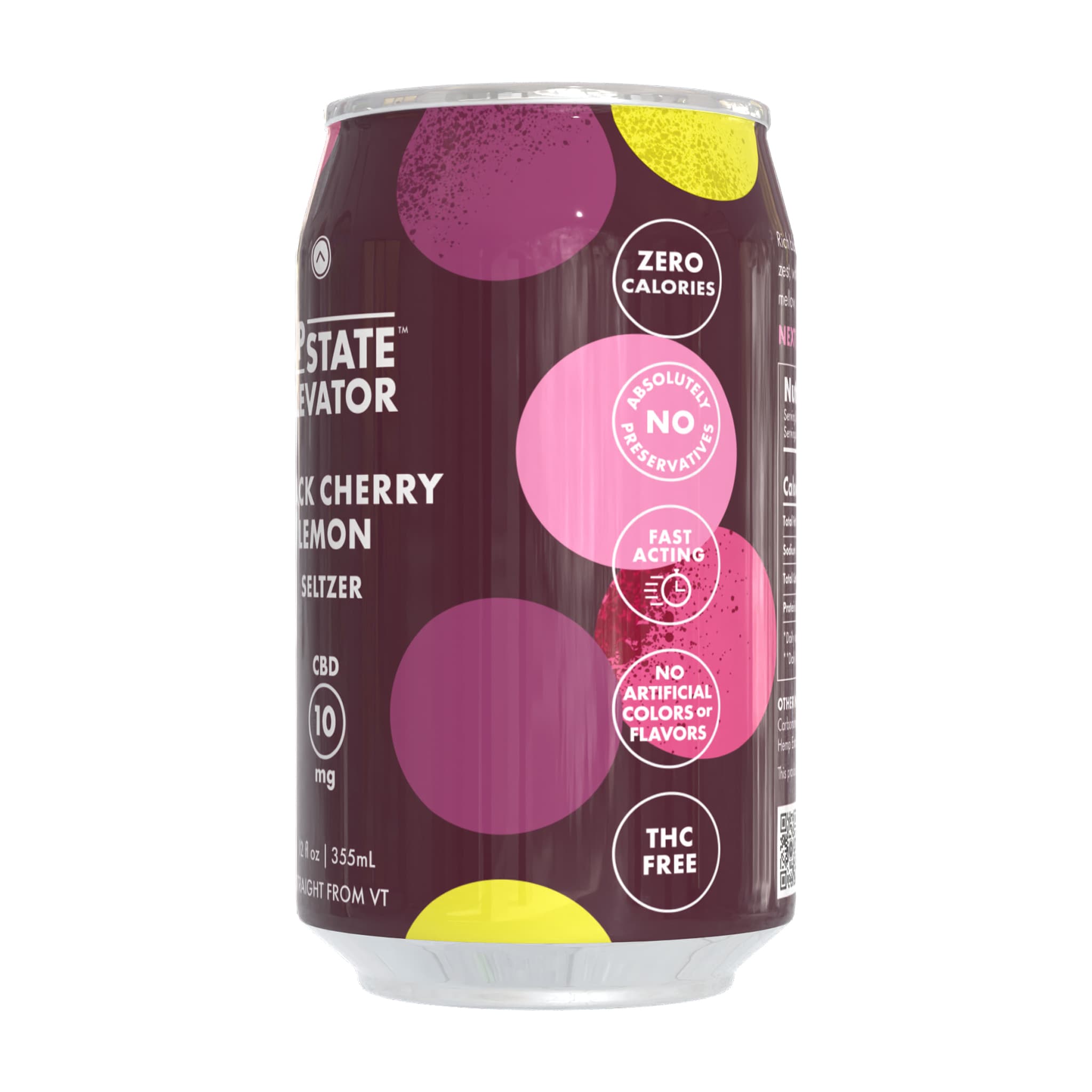 Upstate Elevator CBD Black Cherry Lemon Seltzer