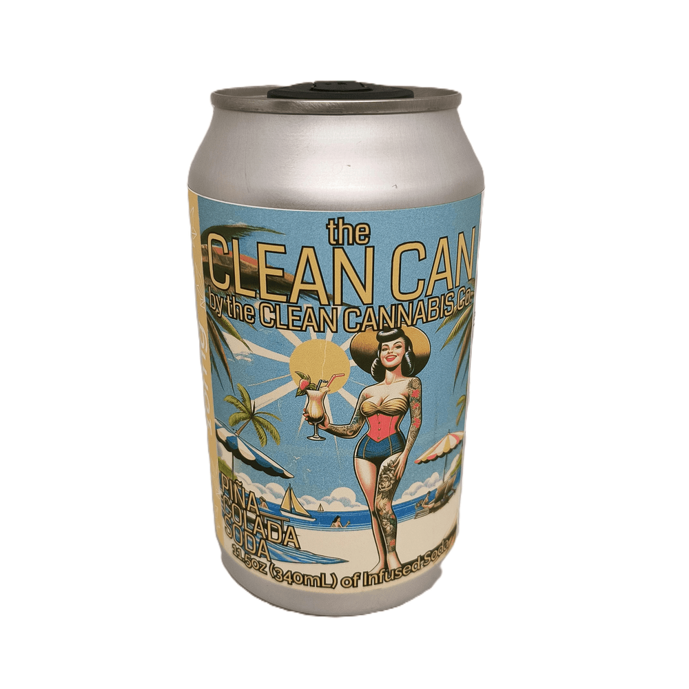 The Clean Cannabis Company 10mg Can | Pina Colada THC Soda | The Clean Cannabis Company