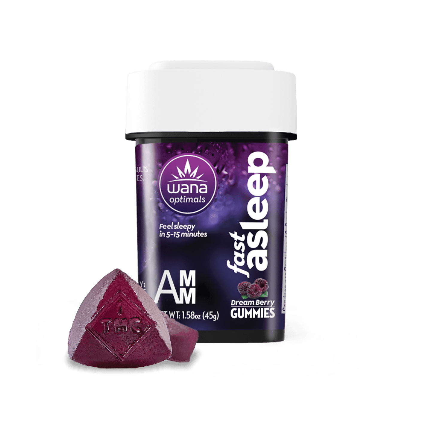Wana Fast Asleep - Dream Berry [10pk] (100mg CBD/20mg THC/20mg CBN/20mg CBG/10mg Melatonin)