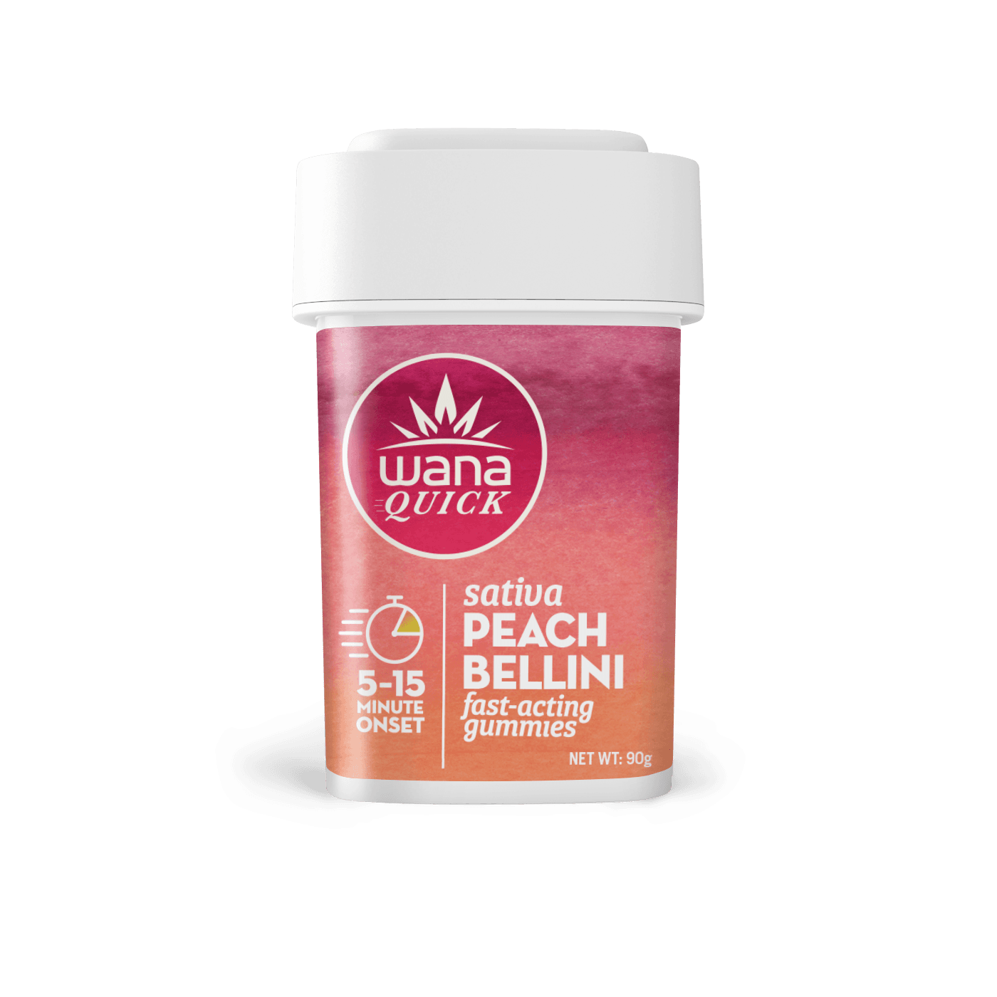 Wana Quick Gummies | Peach Bellini | 100mg | 10pk
