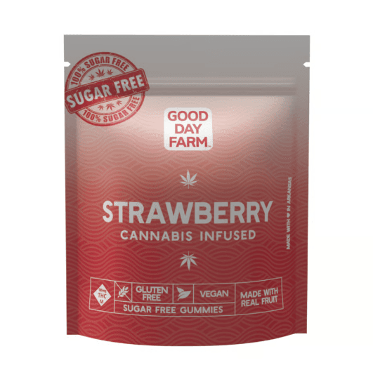 Good Day Farm GDF: Sugar-Free Gummies | Strawberry | 100mg | 10pk