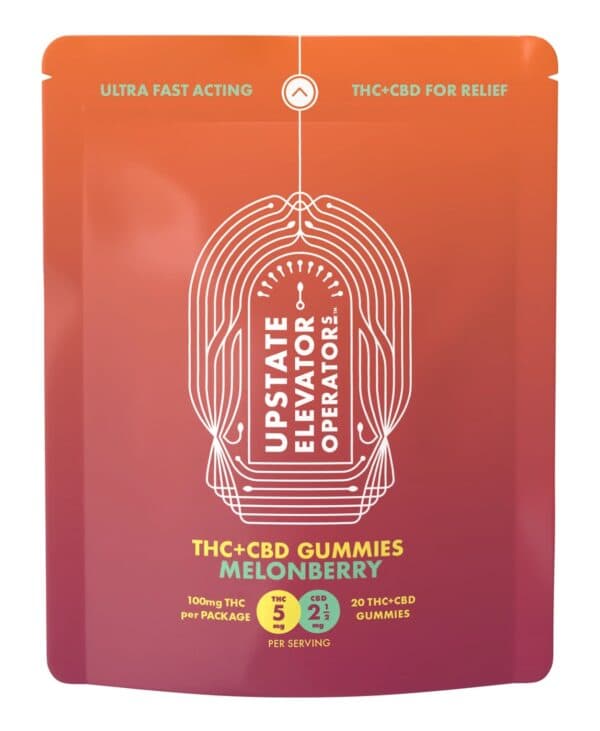 Upstate Elevator 5mg THC+CBD Gummy, Melonberry 20ct - Upstate Elevator