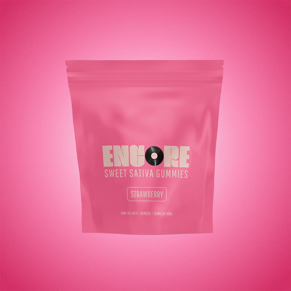 Encore Edibles Strawberry Sativa 10 pk Gummies [100mg]