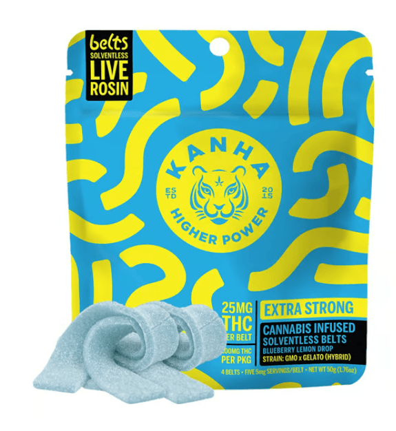 KANHA Blueberry Lemon Drop Solventless Rosin Belts 4-pack