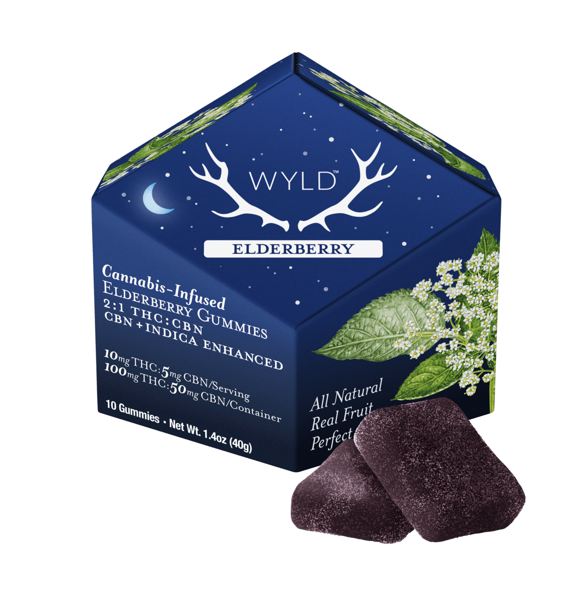 Wyld Elderberry | 10mg THC: 5mg CBN | 10pk Gummies | Wyld
