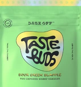 Daze Off Taste Buds Sour Green Slapple Gummies - 10 Pack