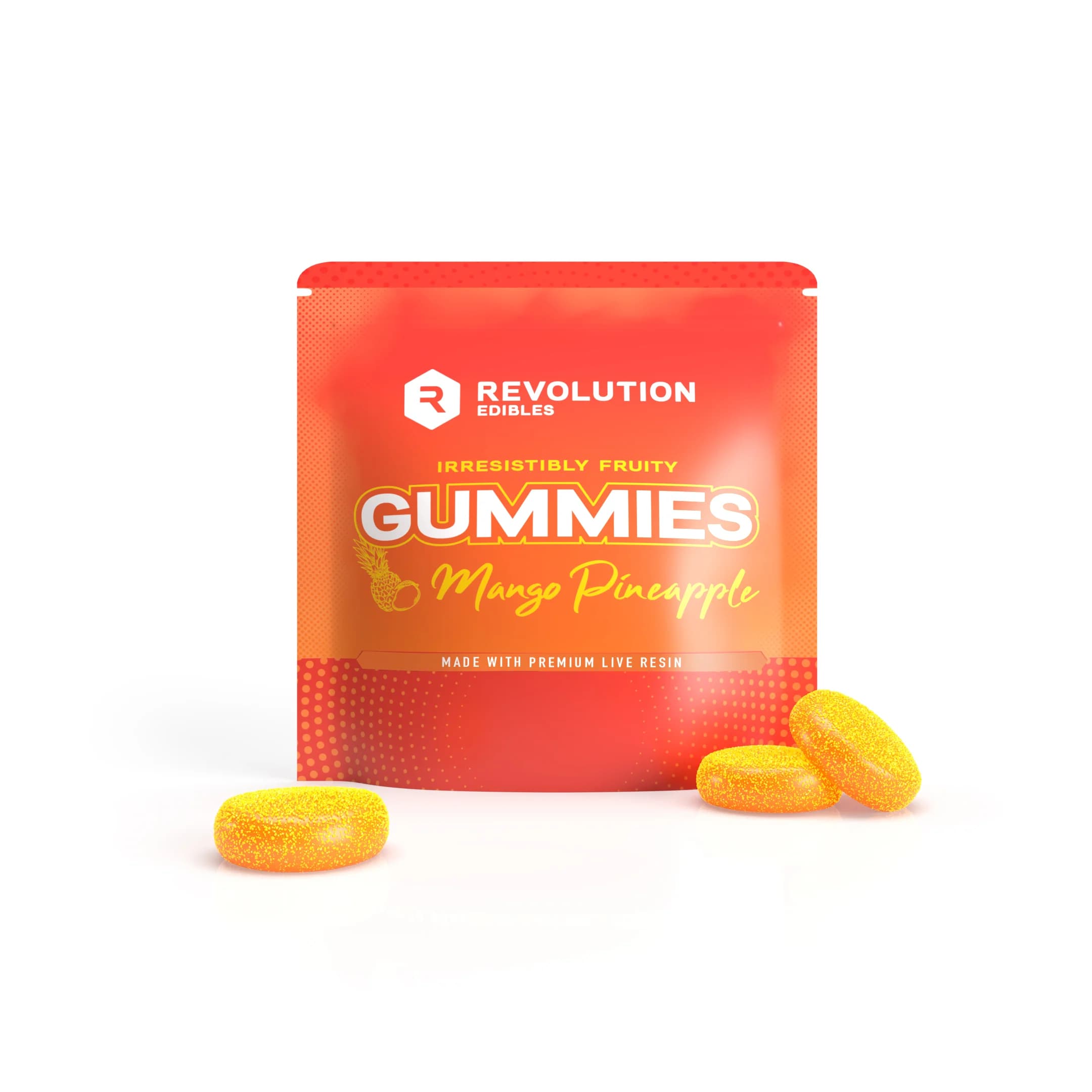 Revolution Cannabis Mango Pineapple | 10mg | 10pk Live Resin Gummies | Revolution
