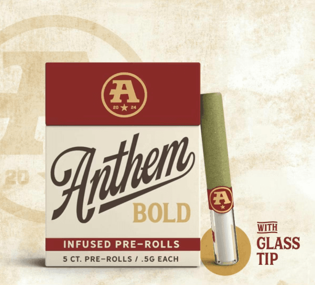 Anthem Bold Glass Tip Infused Blue Dream Pre-Roll pack (o.5g ea | 5-pack)