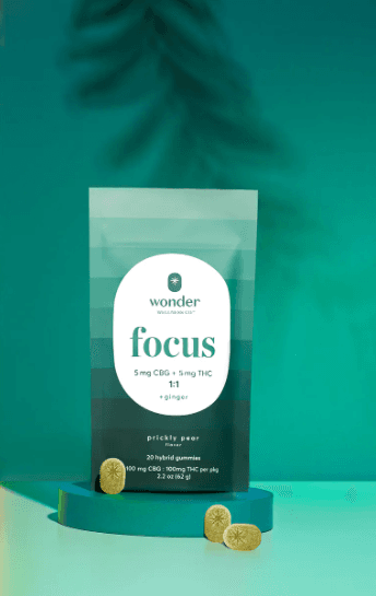 WONDER Focus Prickly Pear | 5mg THC: 5mg CBG | 20pk Gummies | Wonder