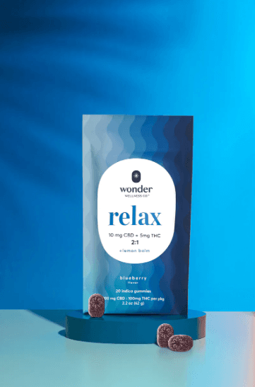 WONDER Relax Blueberry | 10mg CBD: 5mg THC | 20pk Gummies | Wonder