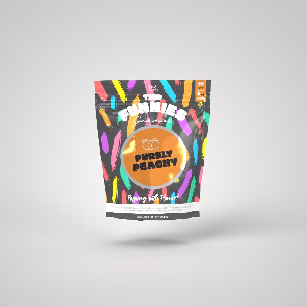 The Funnies Gummies Purely Peachy | 5mg | 10pk Gummies | The Funnies Gummies