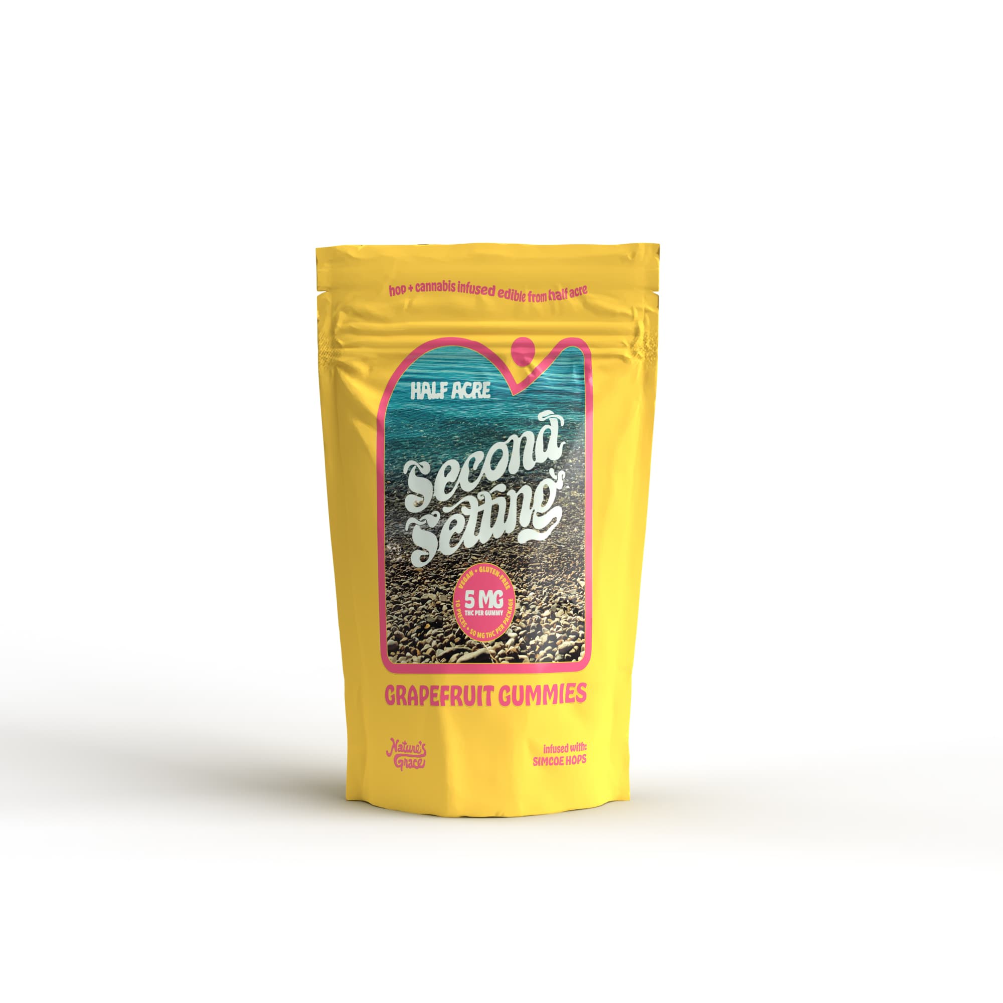 Second Setting Grapefruit (Simcoe Hops) | 5mg | 10pk Hop Infused Gummies | Second Setting