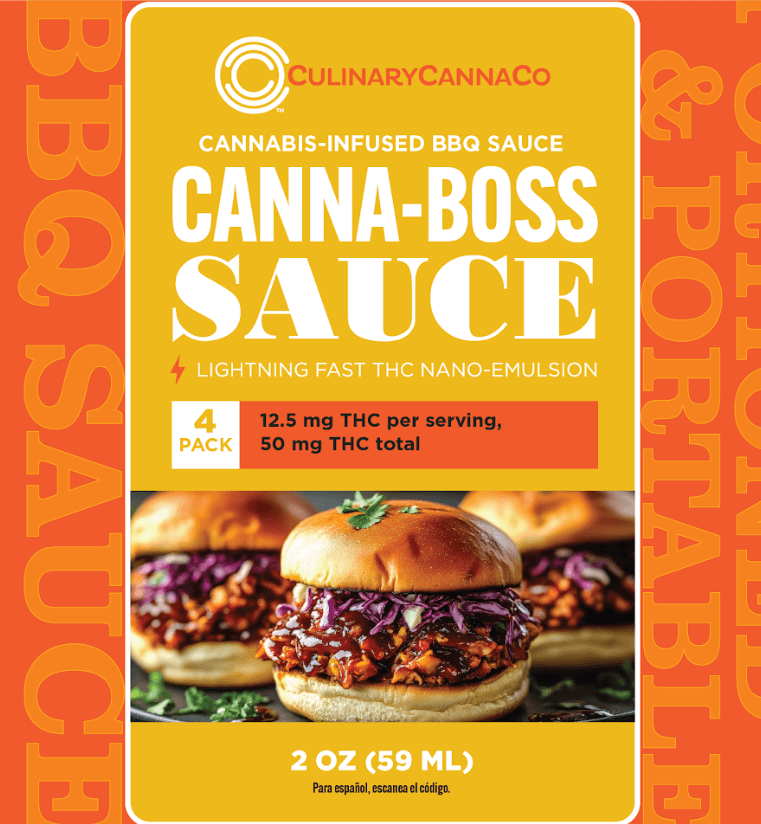 Canna-Boss Sauce | 4 pack-12.5mg | BBQ Sauce | 50mg