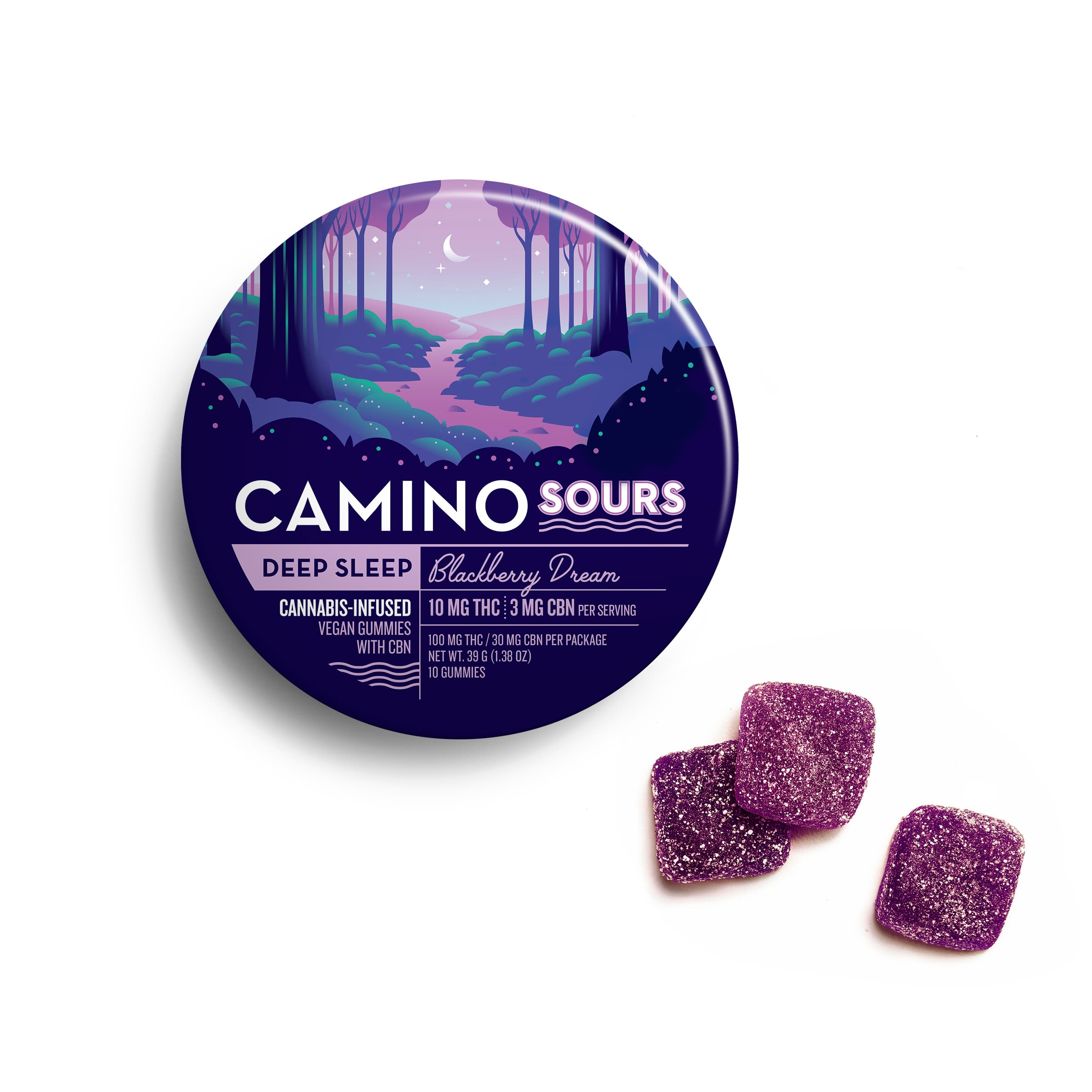 Kiva Camino Sours 1:1:1 Blackberry Dream Gummies - 2 Pack