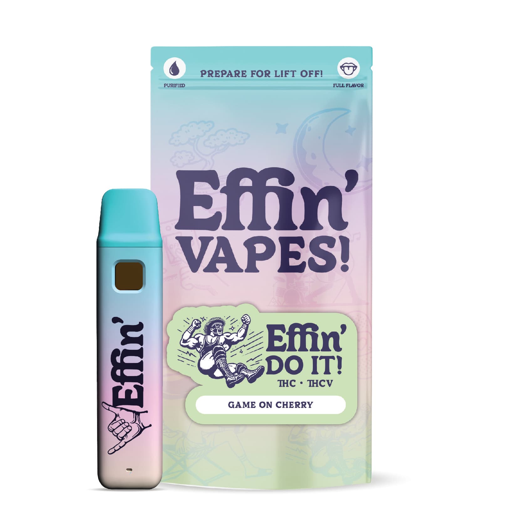 Effin Effin' Do It! Game On Cherry 7:1 THC:THCV Disposable Vape