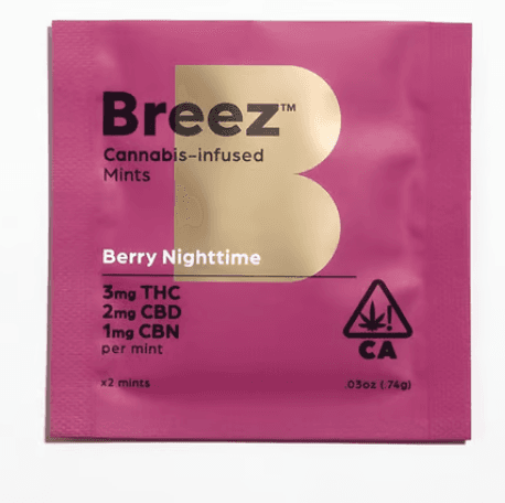 BREEZ Berry Nighttime CBN Mints - 2 Pack