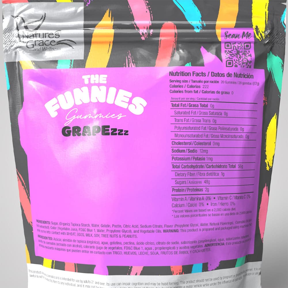 The Funnies Gummies Grapezzz 2:1:1 THC/CBN/CBG Funnies Gummies 20pk [100mg]