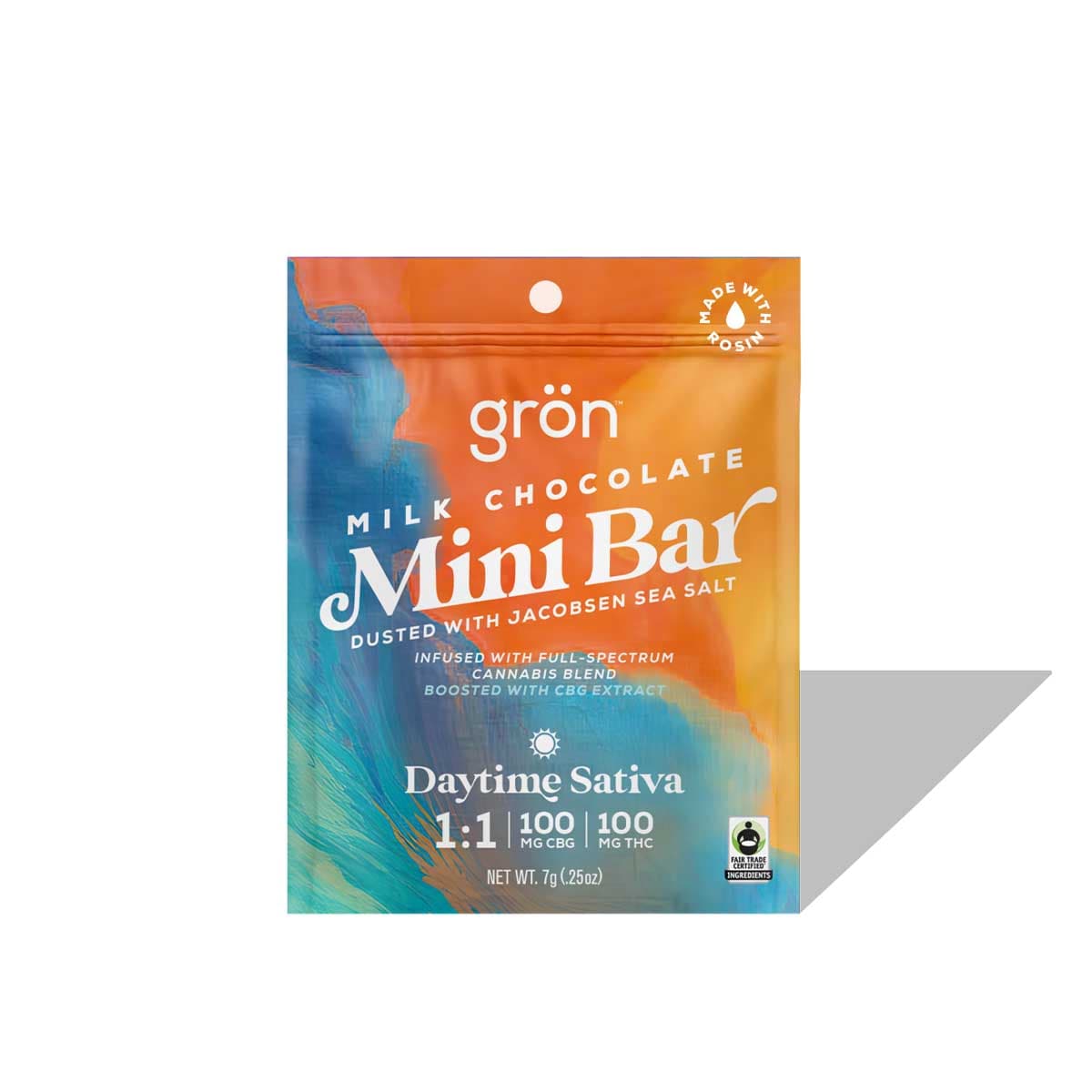 Grön 1:1 Milk Chocolate Mini Bar - CBG/THC - Daytime Sativa