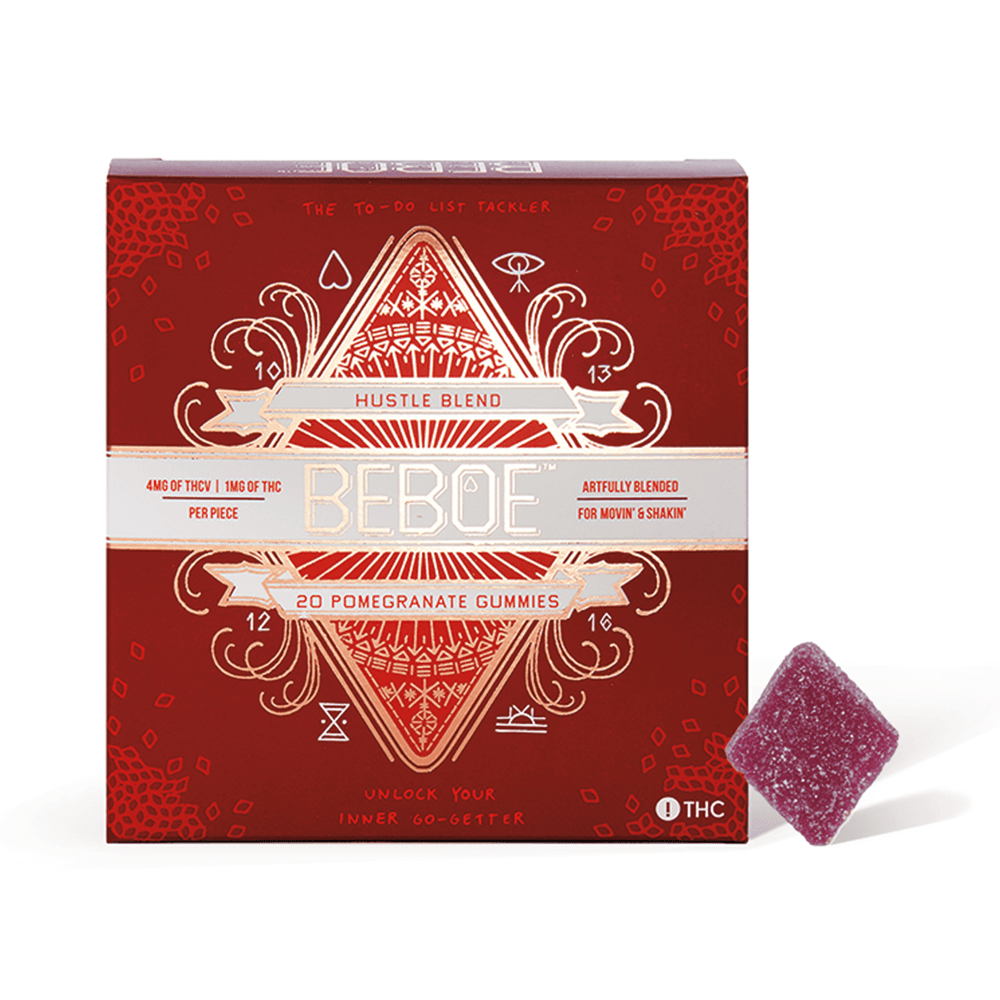 BEBOE Hustle Pomegranate [20-pack] (80mg THCV/40mg CBD/20mg THC)