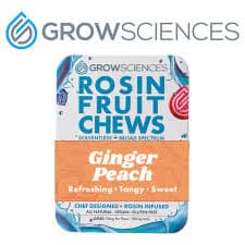 Grow Sciences GROW SCIENCES Fruit Chews 100mg Live Rosin: Ginger Peach