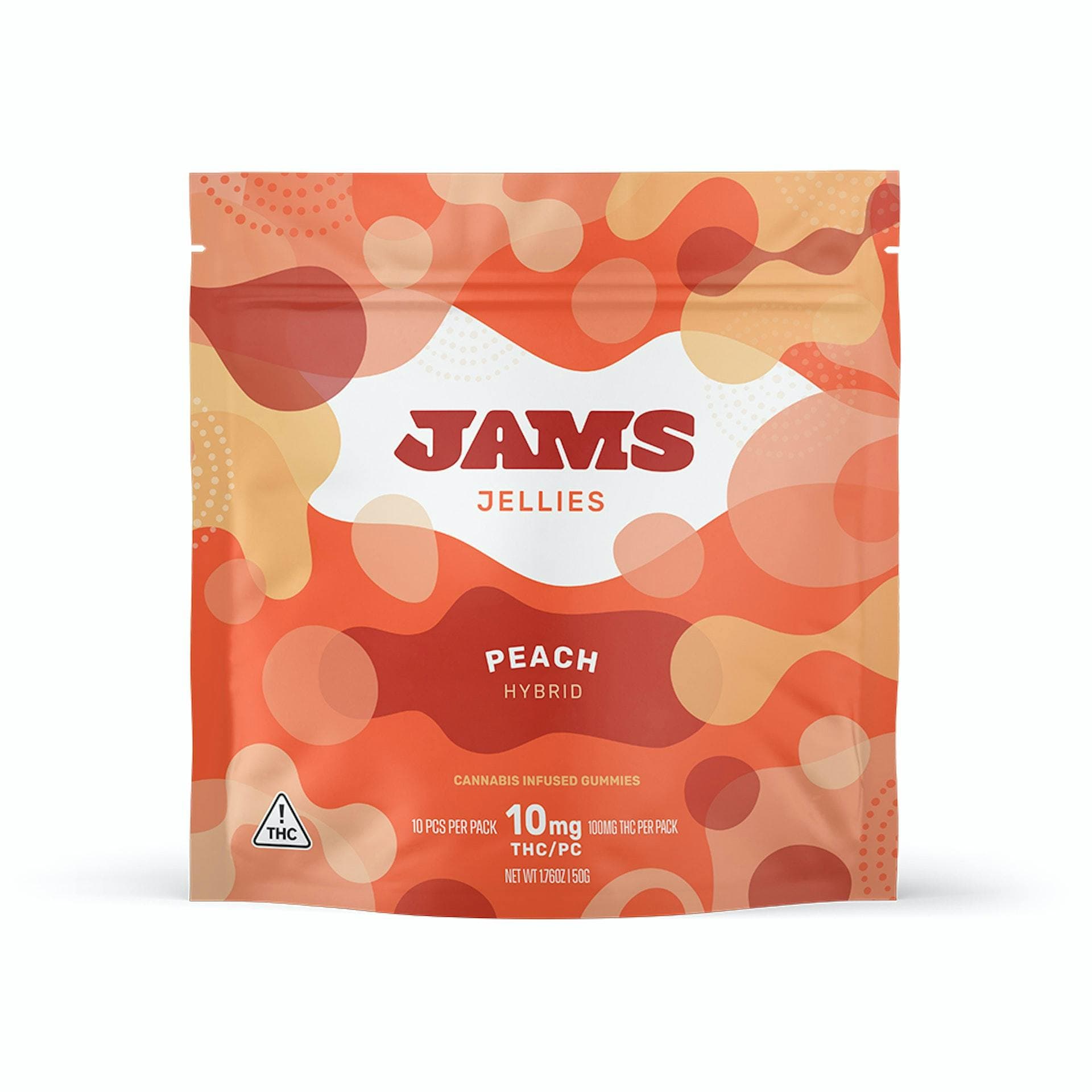 JAMS JAMS Fast Acting Jellies 100mg: Peach 10pc