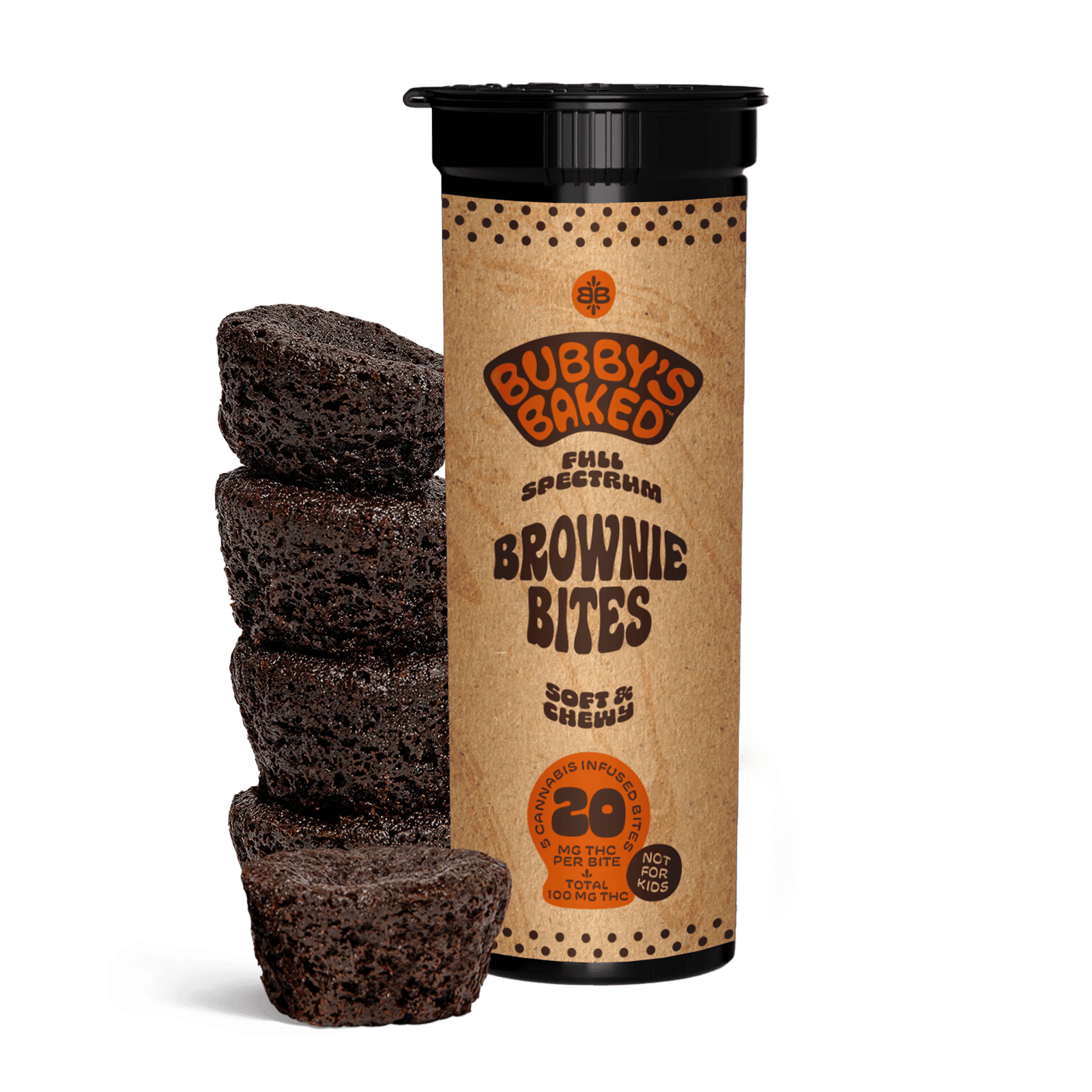Bubby's Baked BUBBY'S BAKED Brownie 100mg: 5pc