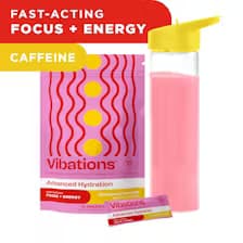 Vibations VIBATIONS Drink Mix 100mg: Strawberry Lemonade + Caffeine 10pc