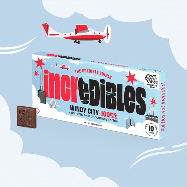 incredibles Windy City Bar  | Chocolate  | 10 pack | 100mg THC