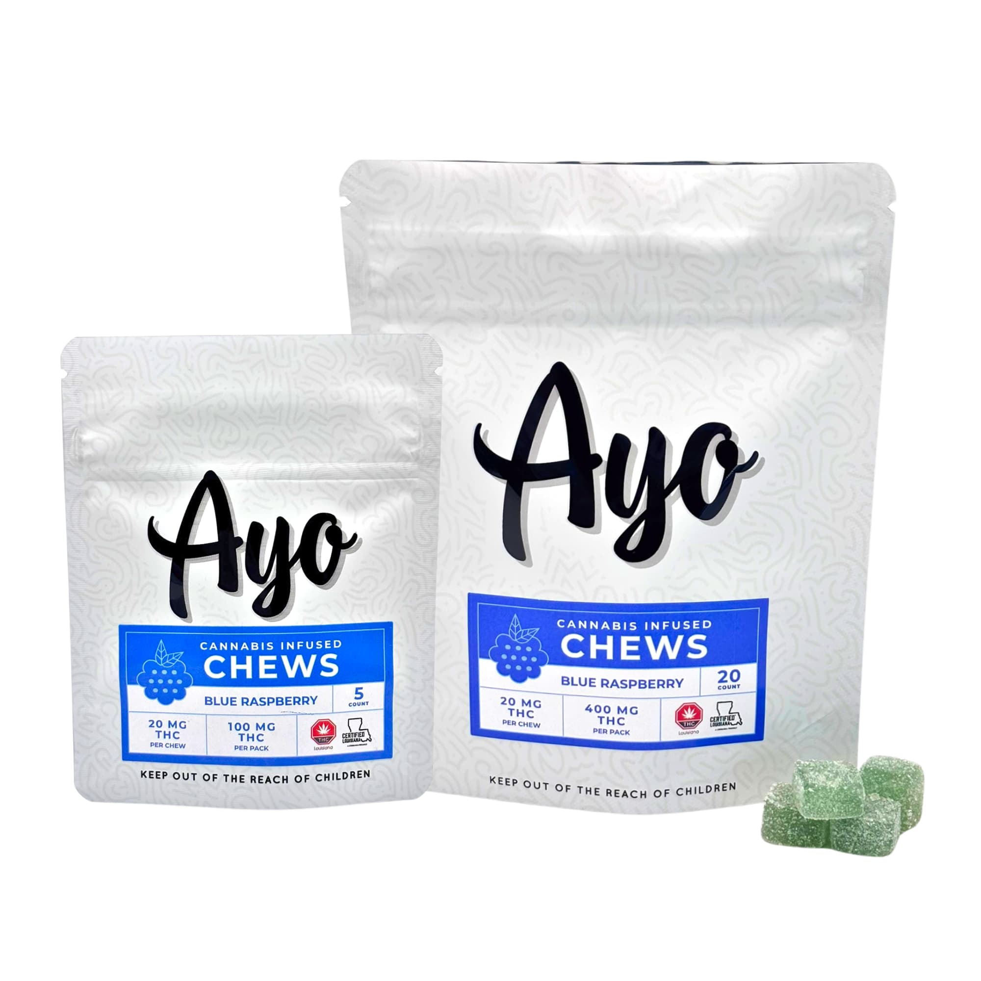 AYO Gummies | Blue Raspberry Blend | 100mg | 5pk