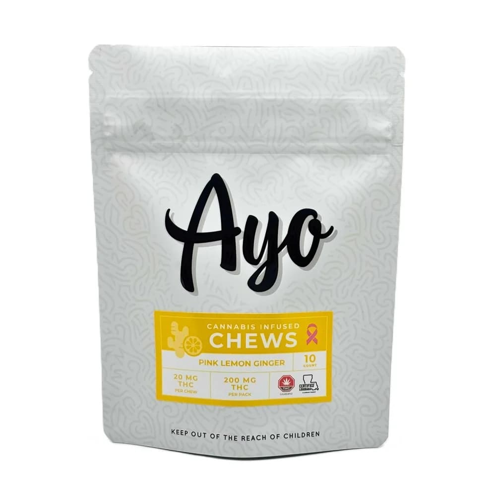 AYO Gummies | Pink Lemon Ginger | 200mg | 10pk