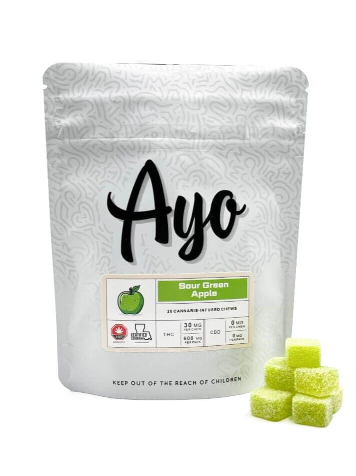 AYO Gummies | Sour Green Apple Blend | 600mg | 20pk