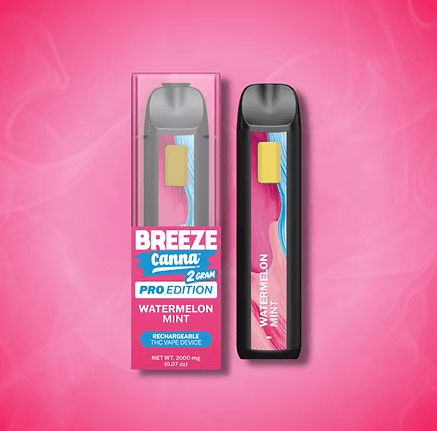 BREEZE Canna Watermelon Mint - 2g PRO Vape Device - BREEZE Canna