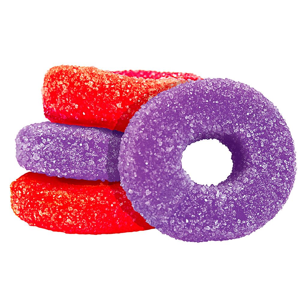 Olli Olli Os Sour Grape And Strawberry THC CBC CBD Soft Chews 4pk