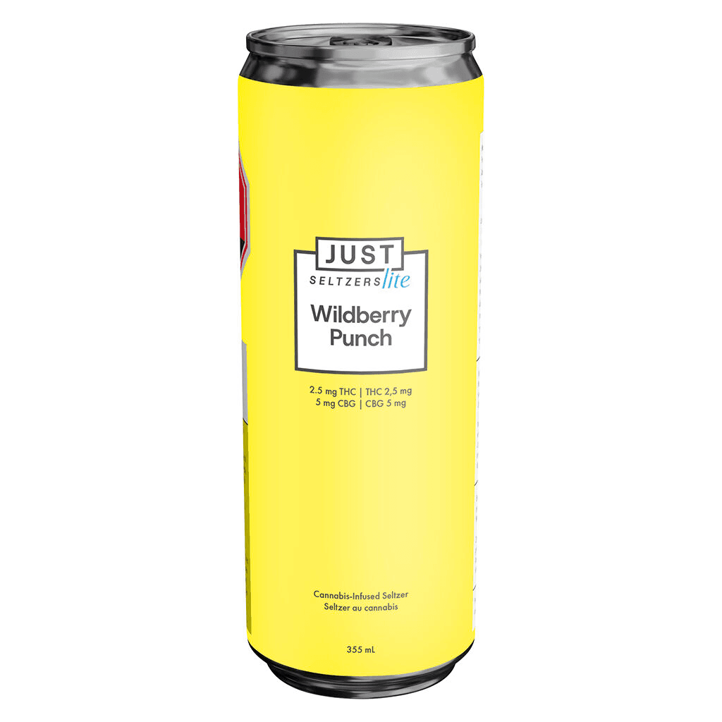 Just Seltzer Just Seltzers Lite Wildberry Punch 2.5 THC 5 CBG Seltzer 355ml