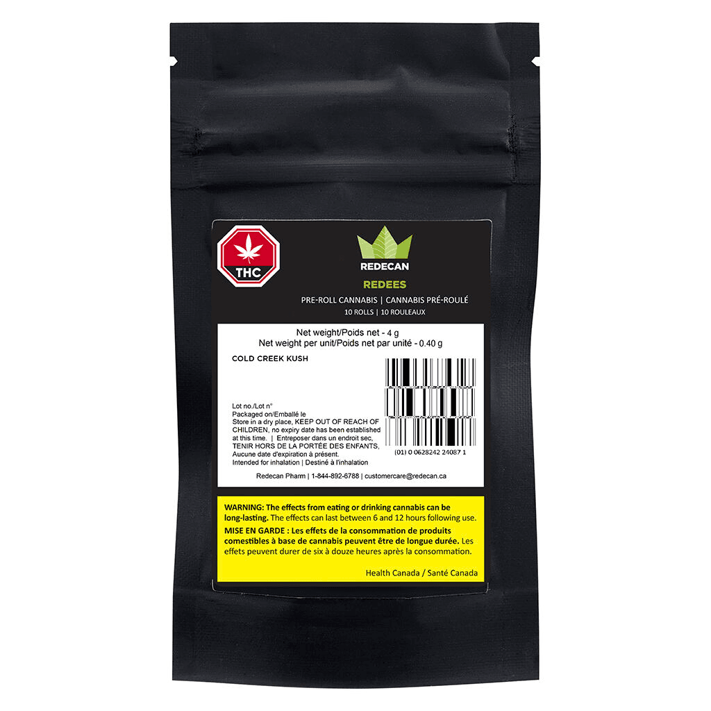 Redecan Redecan Redees Cold Creek Kush Prerolls 10x0.4g