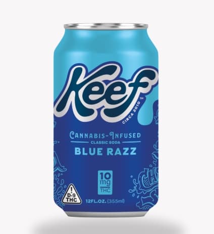 Keef Keef Soda - BLUE RAZZ - 10mg THC