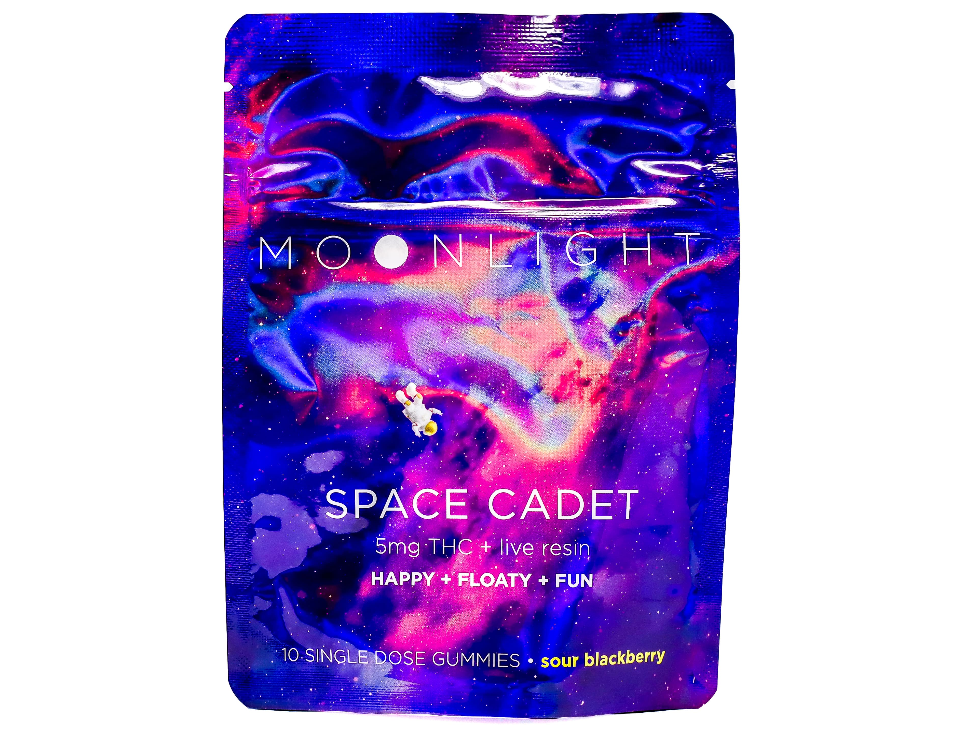 Moonlight MLC Sour Blackberry Space Cadet Live Resin Gummy 50mg THC 7930217528