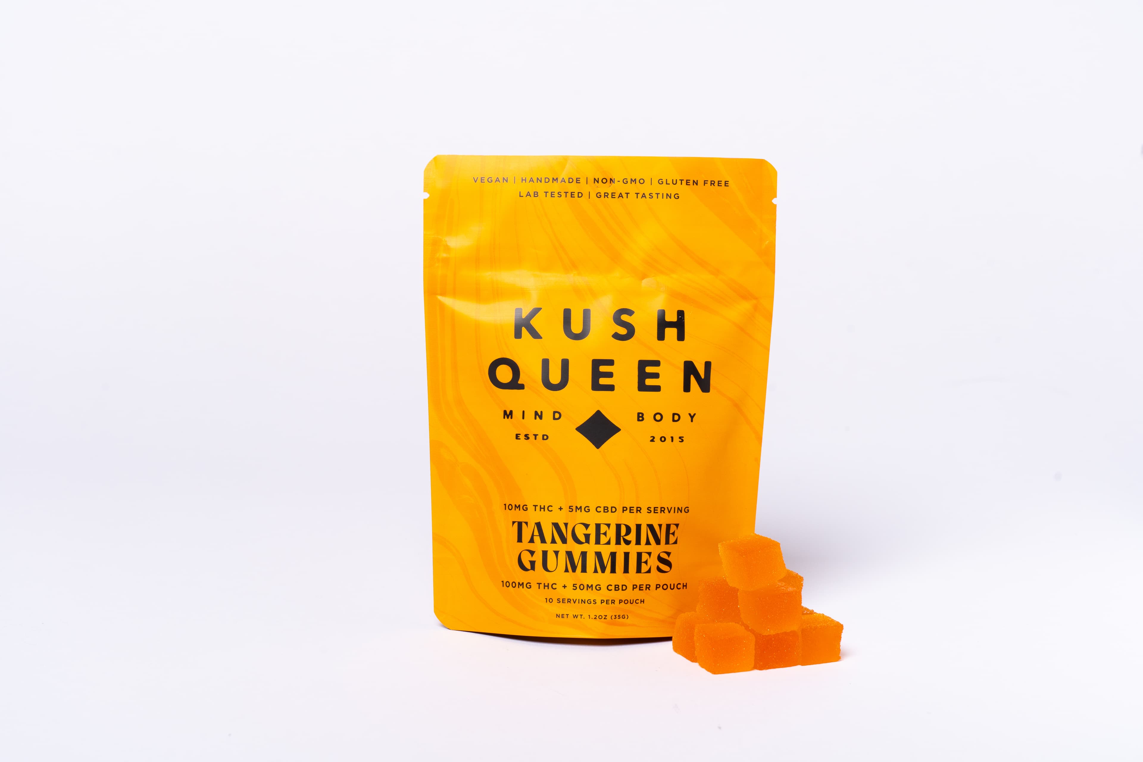 Kush Queen Tangerine 2:1 Gummies 10pk [50mg CBD | 100mg THC]