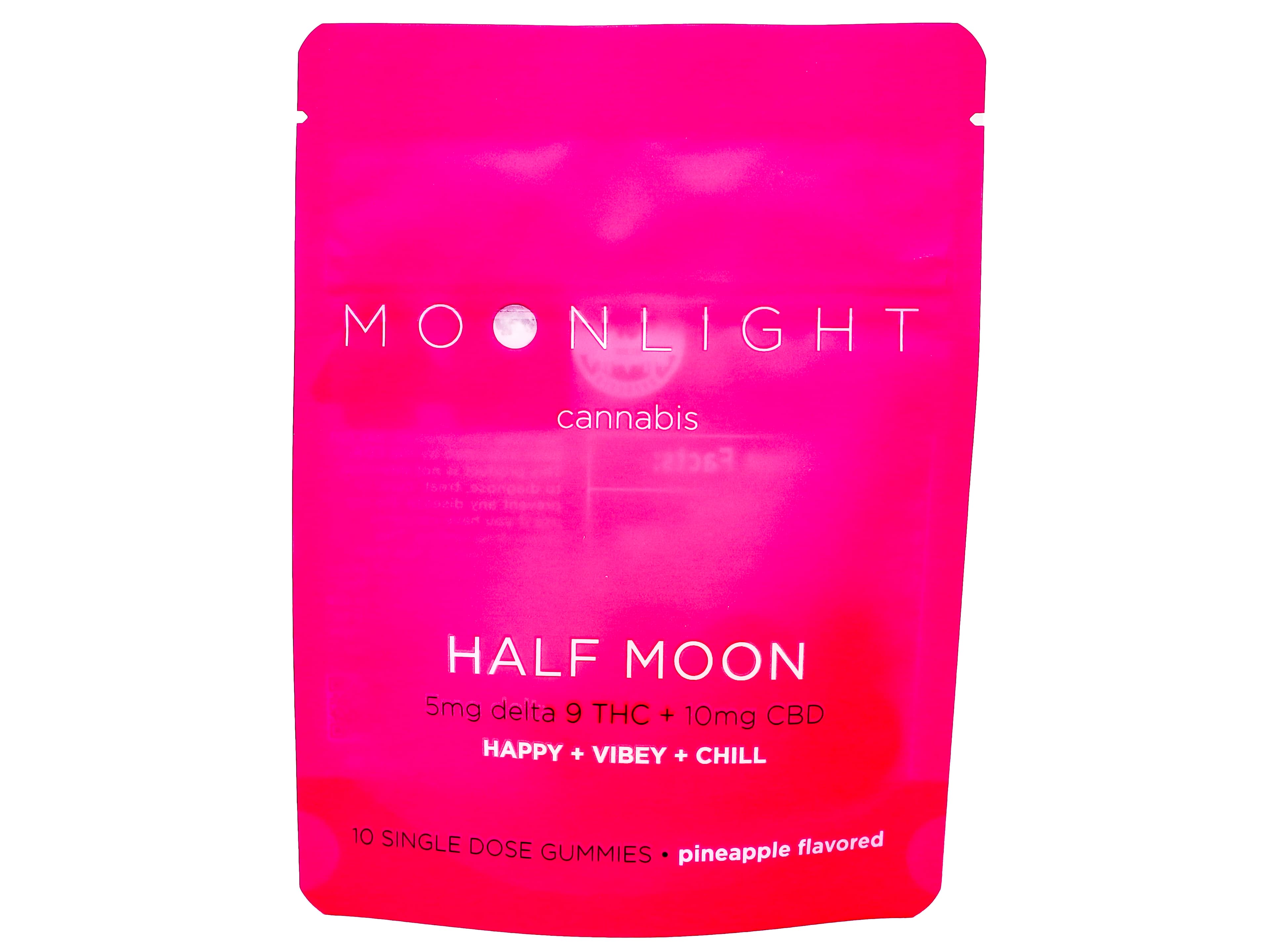 Moonlight MLC Pineapple Half Moon Gummy 50mg THC + 100mg CBD 3249434195