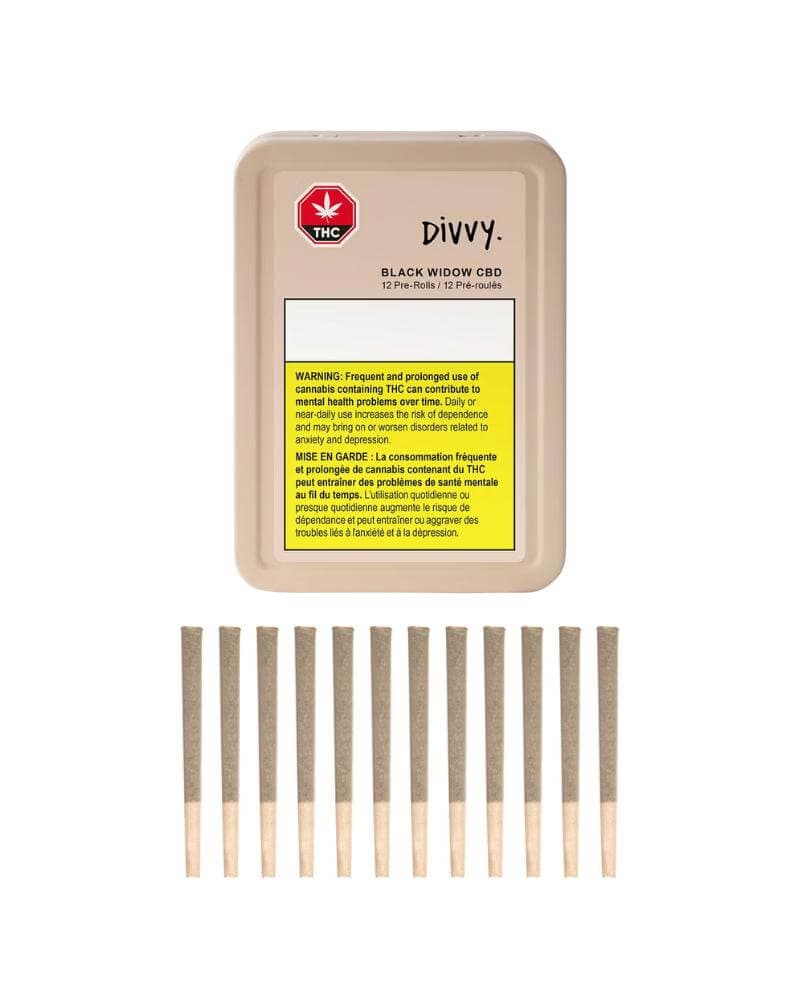 Divvy Black Widow CBD Pre-Roll - 12 x .35g