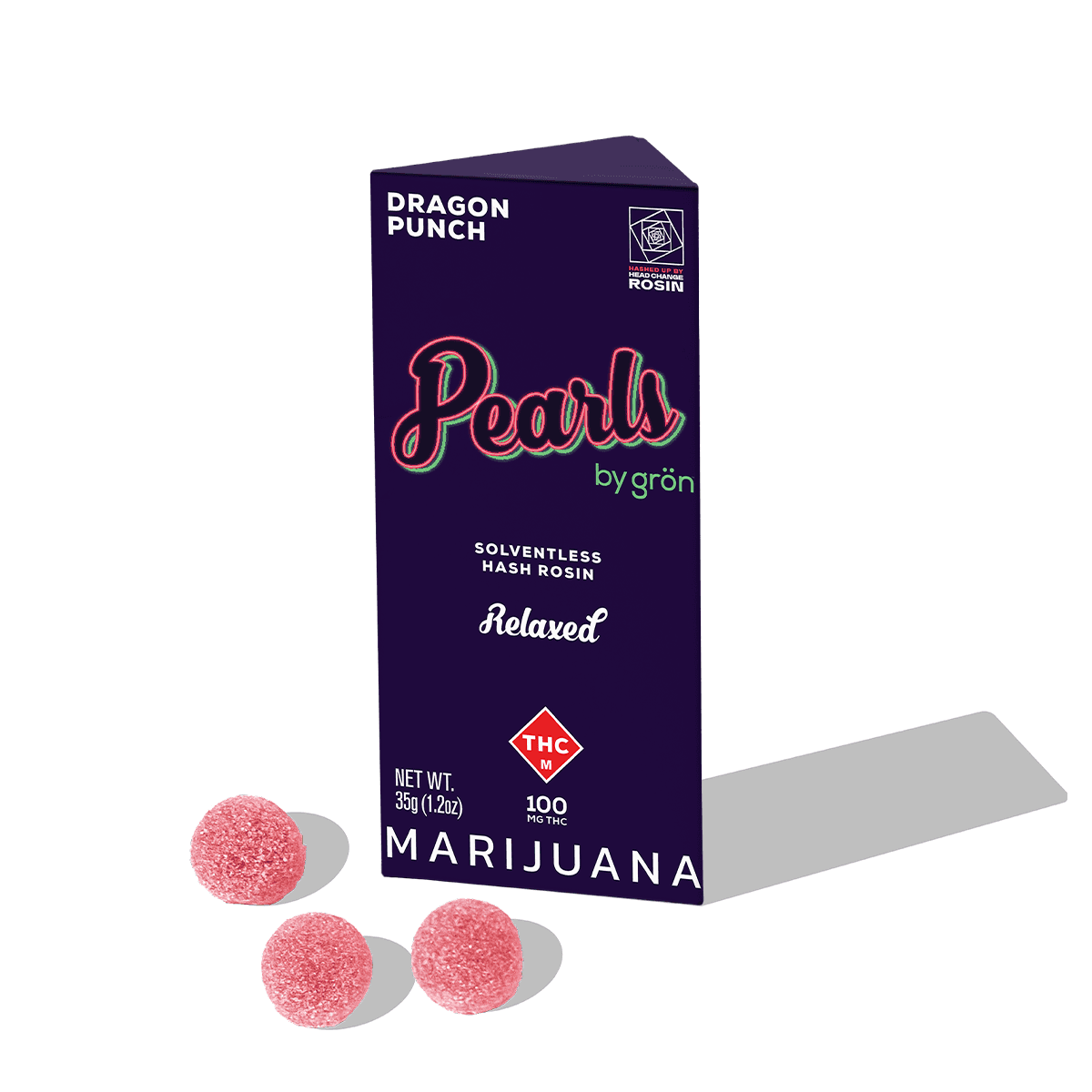Grön Gron: Hash Rosin Gummies | Dragon Punch | Indica | 100mg | 10pk