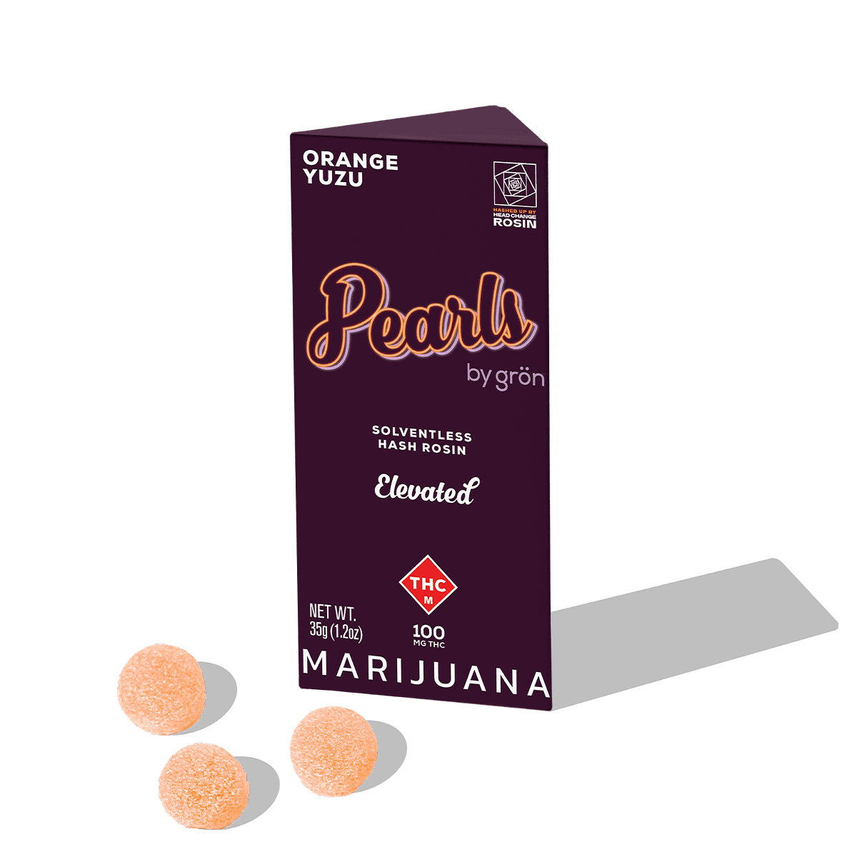 Grön Gron: Hash Rosin Gummies | Orange Yuzu | Sativa | 100mg | 10pk