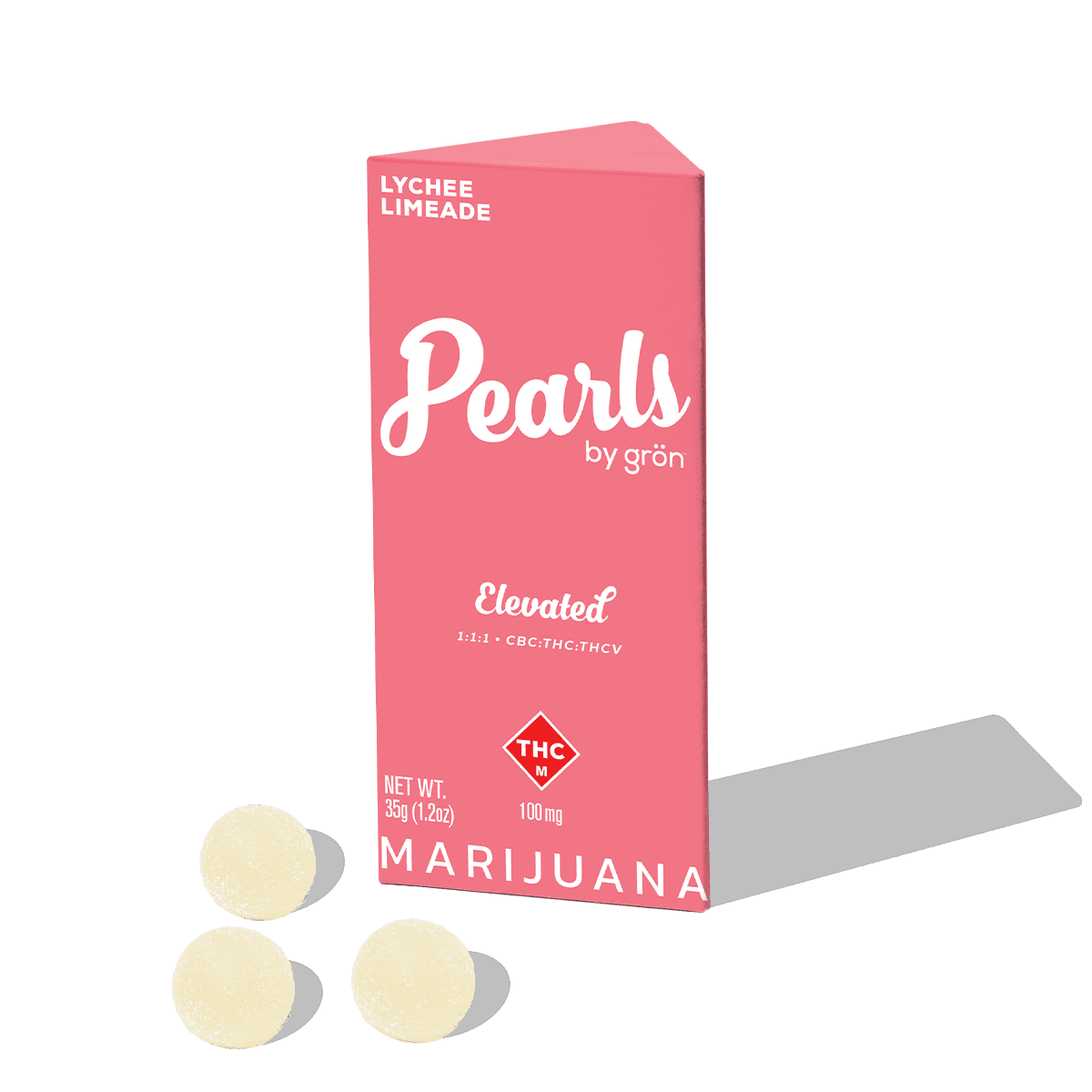 Grön Gron: Ratio Gummies | Lychee Limeade 1:1:1 | 100mg THC : 100mg THCV : 100mg CBC | 10pk