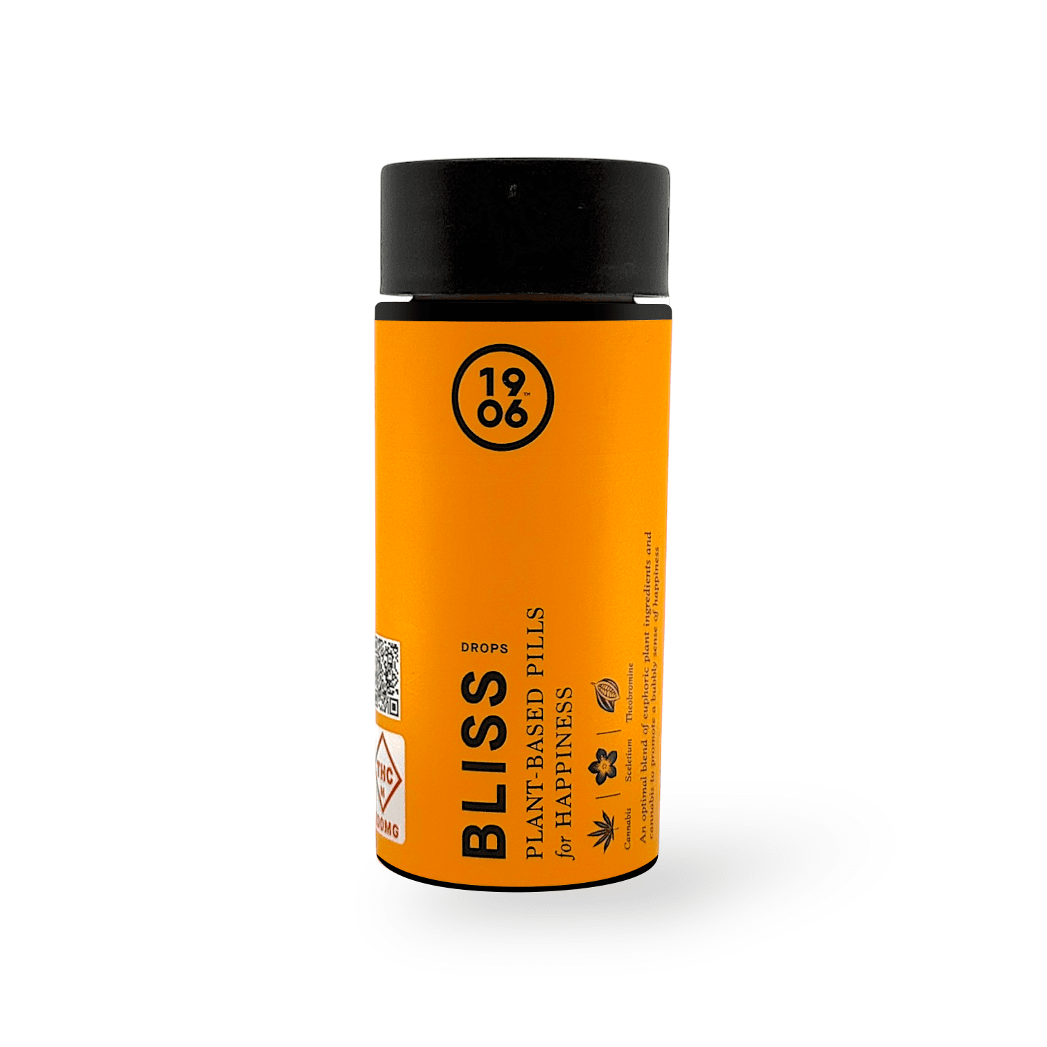 1906 Capsules | Bliss Drops 1:1 | 100mg THC : 100mg CBD | 20pk