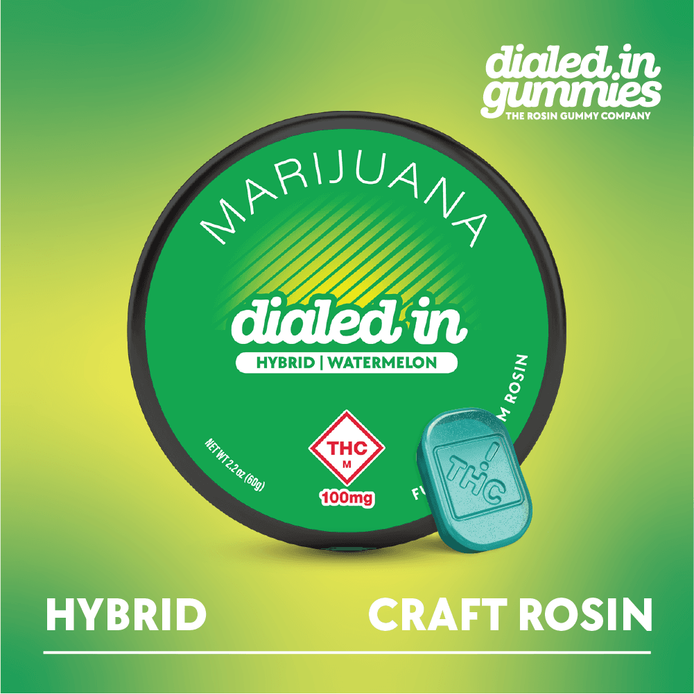 Dialed In Gummies 100mg Rosin Gummies | Watermelon (Hybrid)